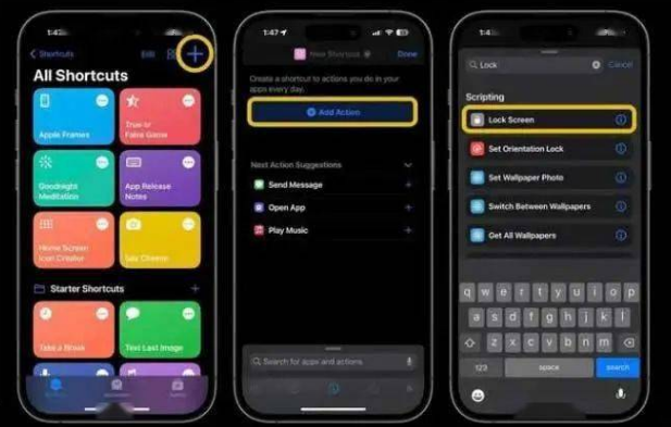 兴业苹果14锁屏维修店分享iPhone14升级iOS16.4后如何创建锁屏快捷方式 